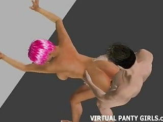 3d animated hottie gets fucked doggystle