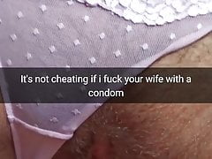 We use condom! its not cheating! - Cuckold Snapchat Captions