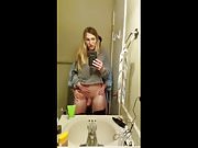 Selfie video Blondie T-girl