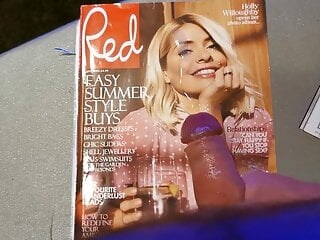 Holly willoughby cumtribute 218 red magazine...