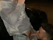 Blowjob in the parking lot