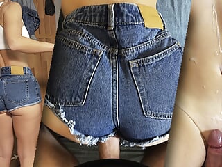 Redhead in Denim Shorts Met a Stranger on the Street and Brought Him Home