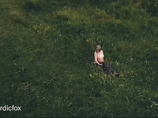 Naked hiking hotwife searching for lover with drone