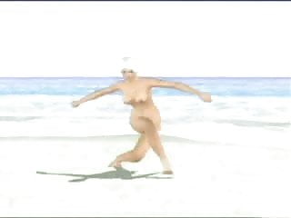 Video One, Cartoon, On Beach, Nude
