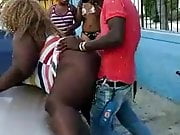 horny jamaican fuck in public