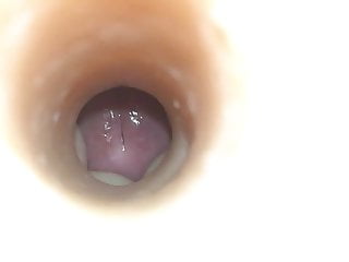Inside view of asa akira swallow...