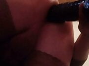 Ich mit meinem Black dildo ( 6,9cm Durchmesser  ) 