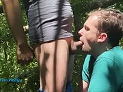 Cock Sucking Slut Has Fun in the Woods