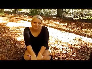 Amateur Nudity, Blonde, Outdoor Pee, Public Outdoor