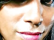 Cross dresser ladyboy wet nipples