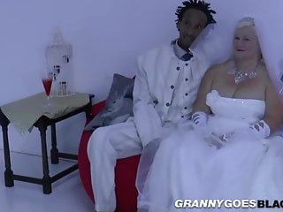 Granny Bride Gets Oral Before Riding...