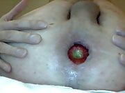 Anal Apple gaping arse fisting fruit butt plug