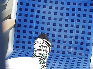Nice socks on train