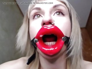 MOUTH GAPING - RED LIPPSTICK - CUM INSIDE CUM