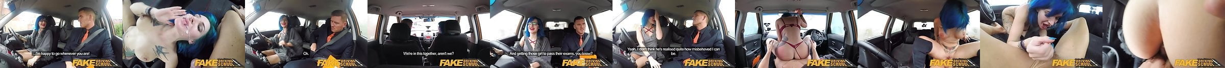 Fake Driving School Wild Ride For Tattooed Busty Beauty