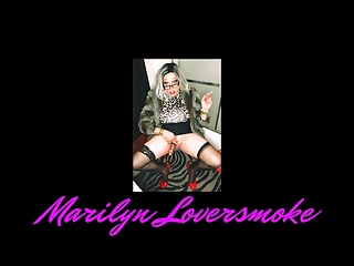 Goddess Marilyn Smoking and Stroking For Cum In Fur Coat