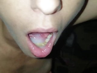 Cum Shot in Mouth - Skinny Spinner