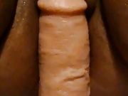 Wife fun with fist and huge thick dildo