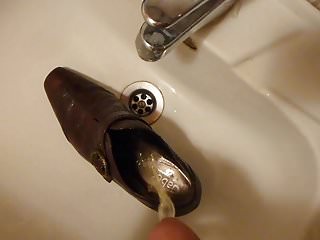 Piss In Wifes Brown Buckle Shoe...