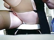 Transvestite cums in her knickers