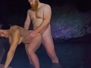 Busty Asian Milf & Big Bearded Russian Bear Have Sex In Cave