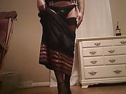 Showing off a little bit and taking off my dress 
