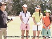 Slut gets fucked as she looses in golf