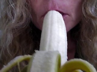 Female Masturbation, Banana Suck, Hard Cock, Suck