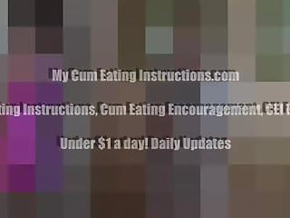 New to, Masturbation, Cum Swallowing, Femdom Cum Eating