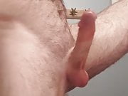 Stroking my cock..