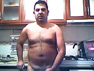 Turkish Daddy Wanking In The Kitchen