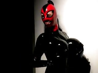 Boob Tit, Tied Up, Red Mask, Bondages