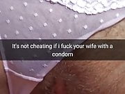 We used a condom! It’s not cheating! - Cuckold Snapchat Captions