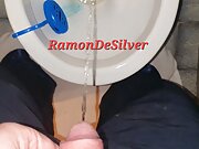 Master Ramon pisses and washes his divine cock, lick!