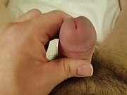 Begging my tiny hairy cock to get hard 