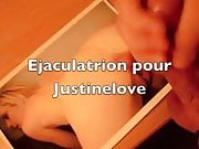 Ejaculation pour Justinelove