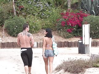  video: Horny hot American teen (18+) gets her shaved wet pussy penetrated by big white cock