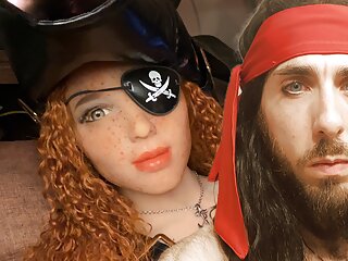 In Thrall to the Pirate Queen - scalawag kisses, sucks nipples, eats out, fingers, and fucks sex doll - POV PMV