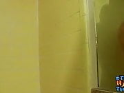 Skinny Jay Marx stroking straight cock in shower solo