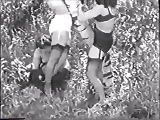 Lesbian BDSM, Nylonic, Spanking, Betty Page