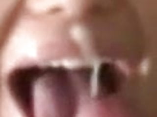 Close up, Bukkaked, Cum in Throat Swallow, Mouthful Blowjob