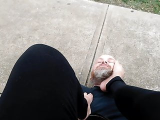 Bresha Foot Kissing  Worship in Public Park