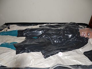 Feb 16 2023 - VacPacked in my leather trenchcoat from slvrbrboy &amp; Mikes leather &amp; leather duvet cover