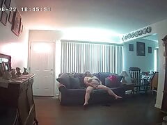 Mom getting orgasm on the couch for me 