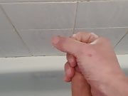 Cumshot in the shower