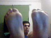 straight male feet on webcam -  collection